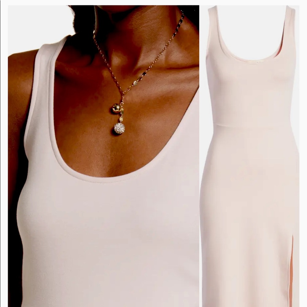 Keith Scoop Neck Midi Dress Medium Pink Lotus